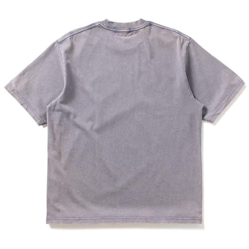 BAPE A Bathing Ape Heavy Washed Logo Tee - Charcoal