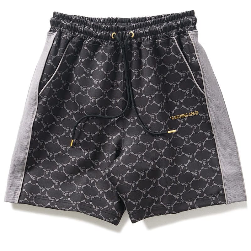 BAPE A Bathing Ape College Monogram Sweat Shorts - Black