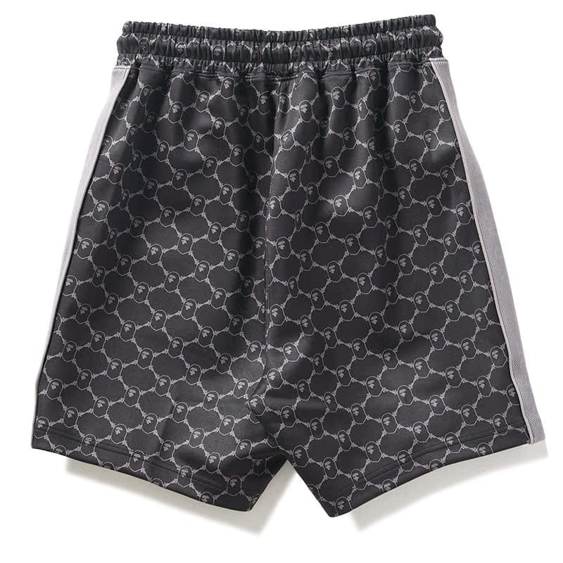 BAPE A Bathing Ape College Monogram Sweat Shorts - Black