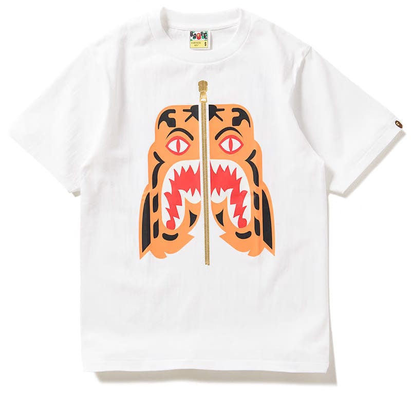 BAPE A Bathing Ape Colors Tiger Tee - White