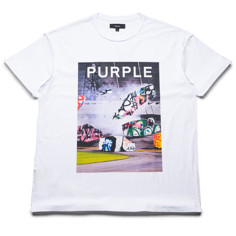Purple Brand Textured Inside Out Tee - White