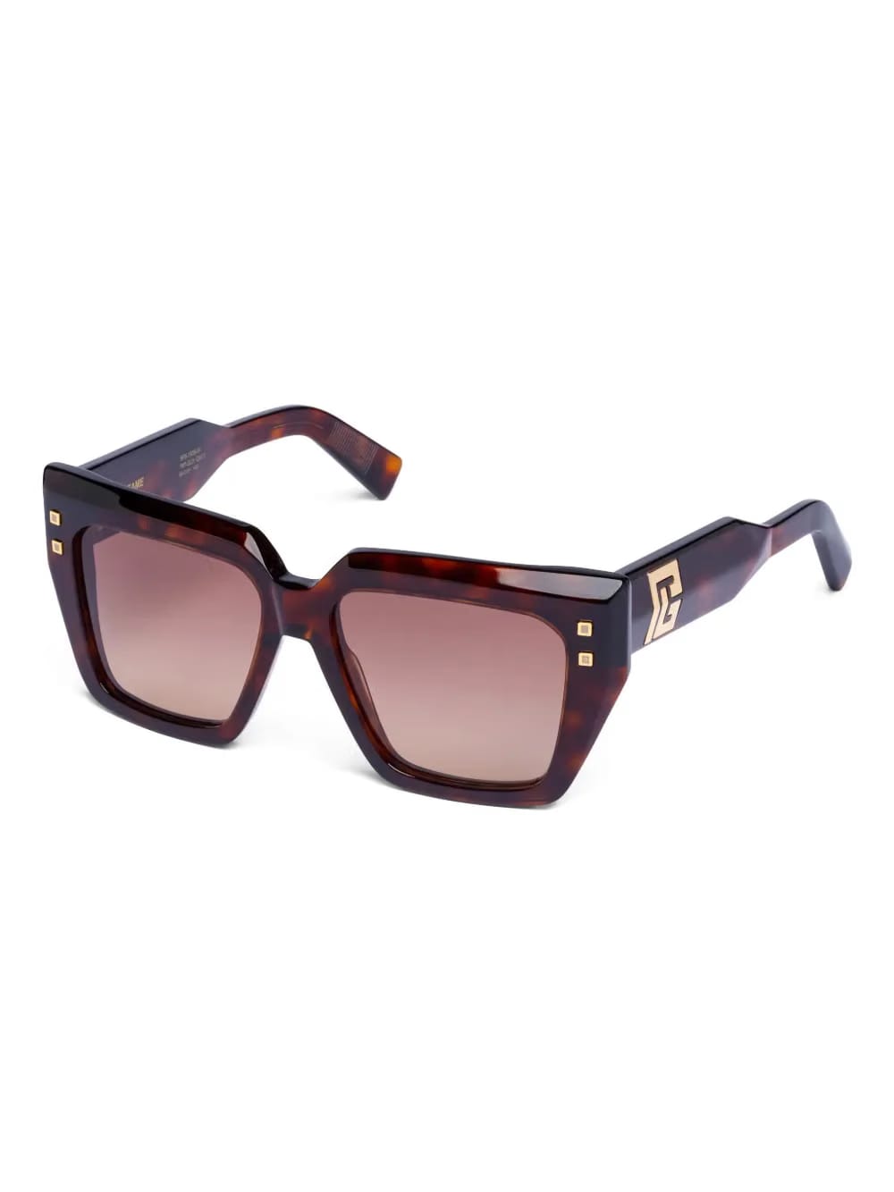 studded geometric-frame sunglasses