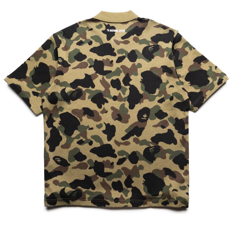 BAPE A Bathing Ape 1st Camo Jacquard Relax Fit Polo Shirt - Green