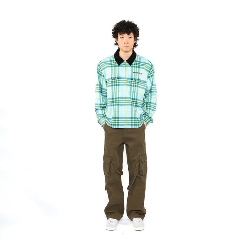 Awake NY Plaid Flannel Shirt - Turquoise