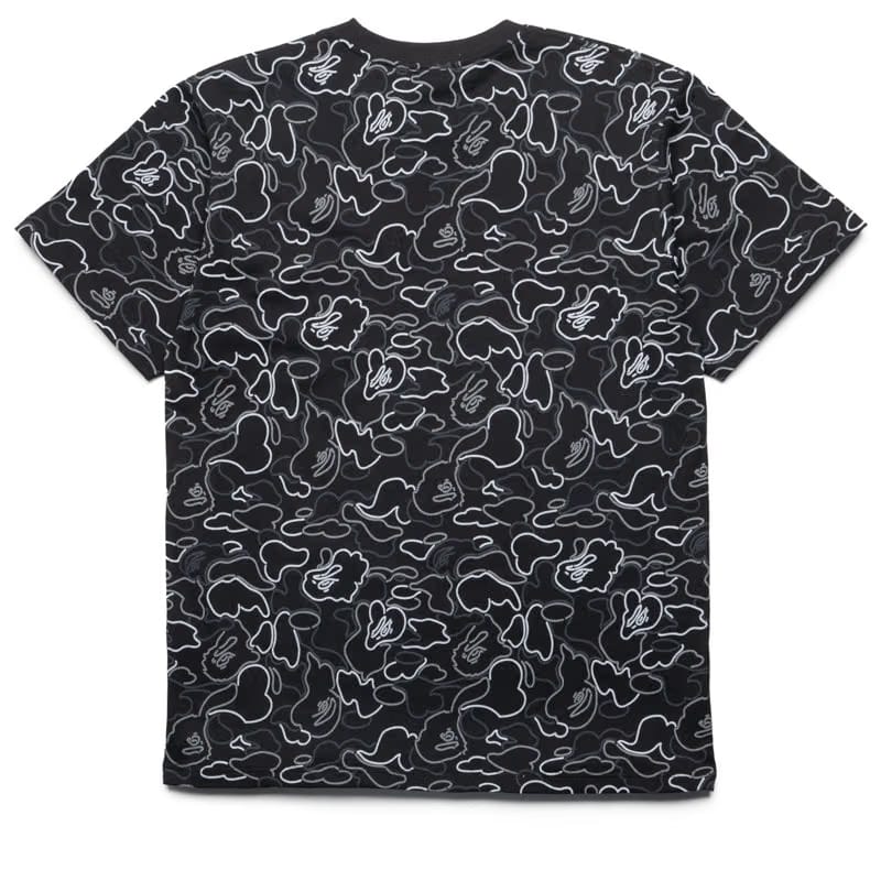 BAPE A Bathing Ape Neon Camo Bape Tee - Black