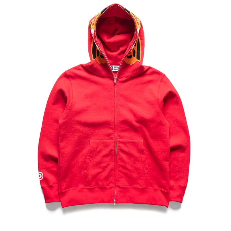 BAPE A Bathing Ape Tiger Full Zip Hoodie - Red
