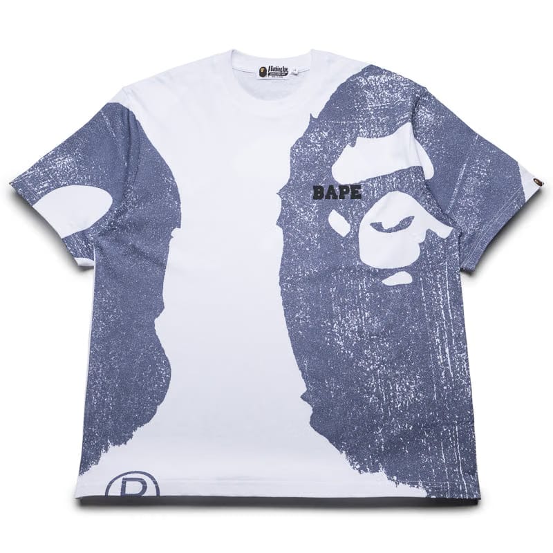 BAPE A Bathing Ape Water Print College Relaxed Tee - White