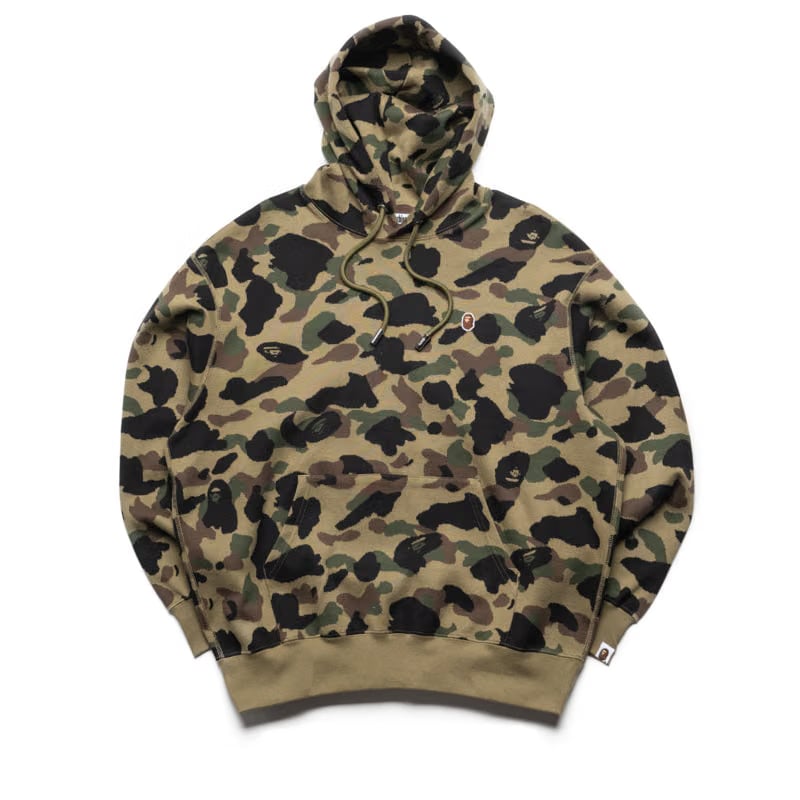 BAPE A Bathing Ape 1st Camo Jacquard One Point Relaxed Fit Hoodie - Green