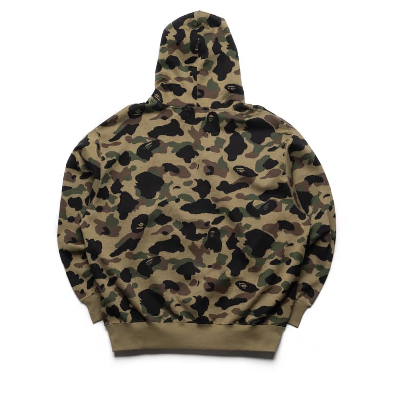 BAPE A Bathing Ape 1st Camo Jacquard One Point Relaxed Fit Hoodie - Green