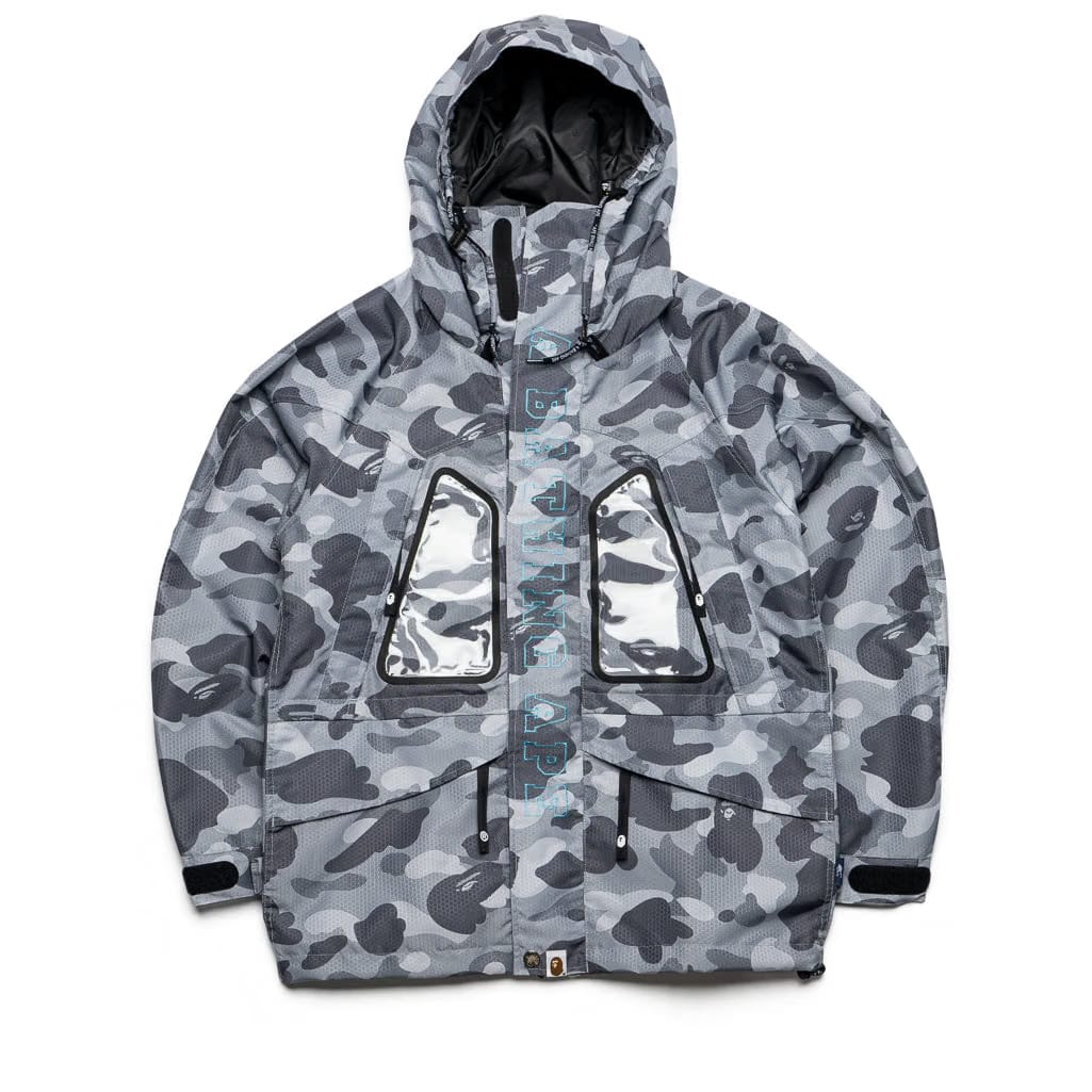 BAPE A Bathing Ape Honeycomb Camo Snowboard Jacket - Grey