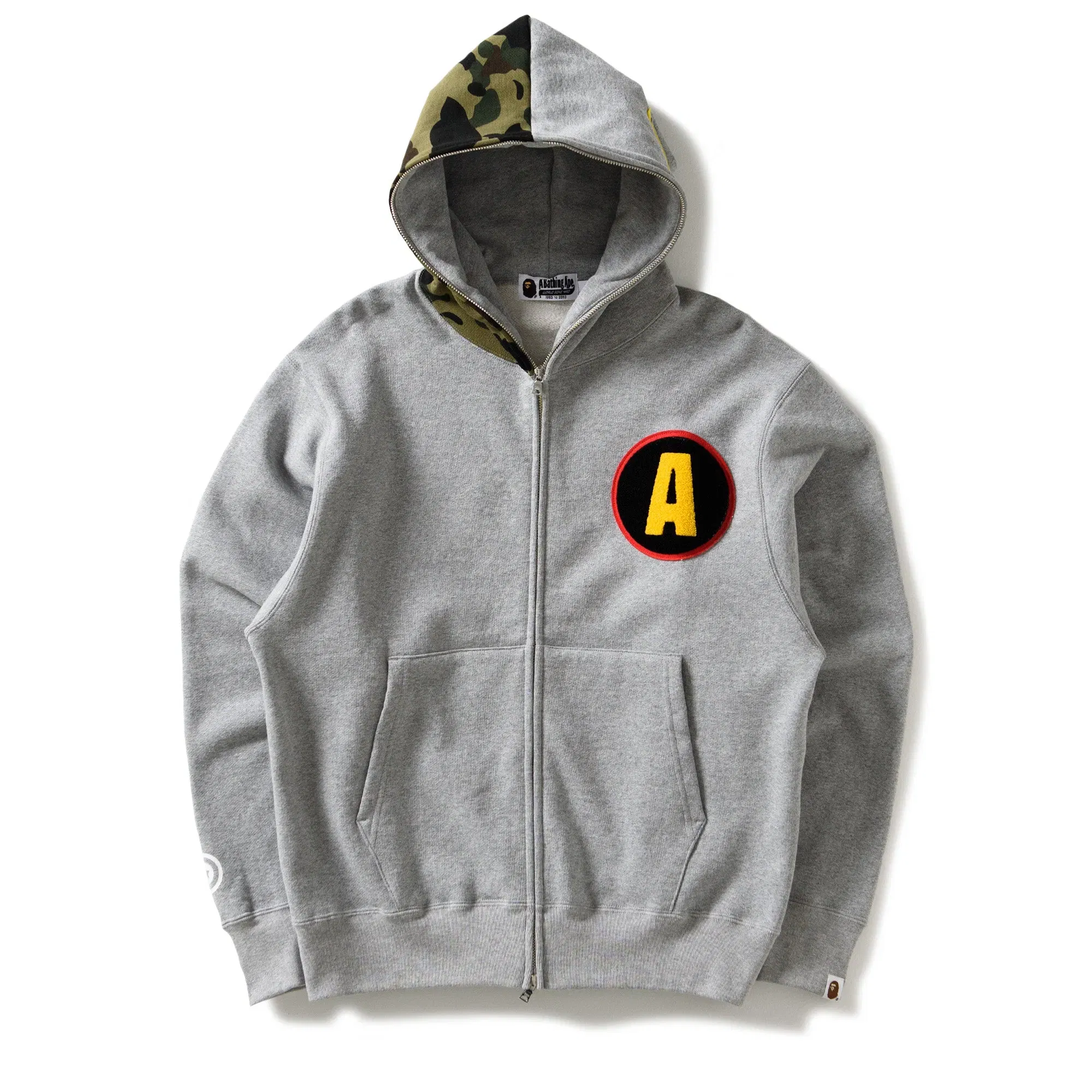 BAPE A Bathing Ape Shadow Bape Relaxed Fit Hoodie - Grey