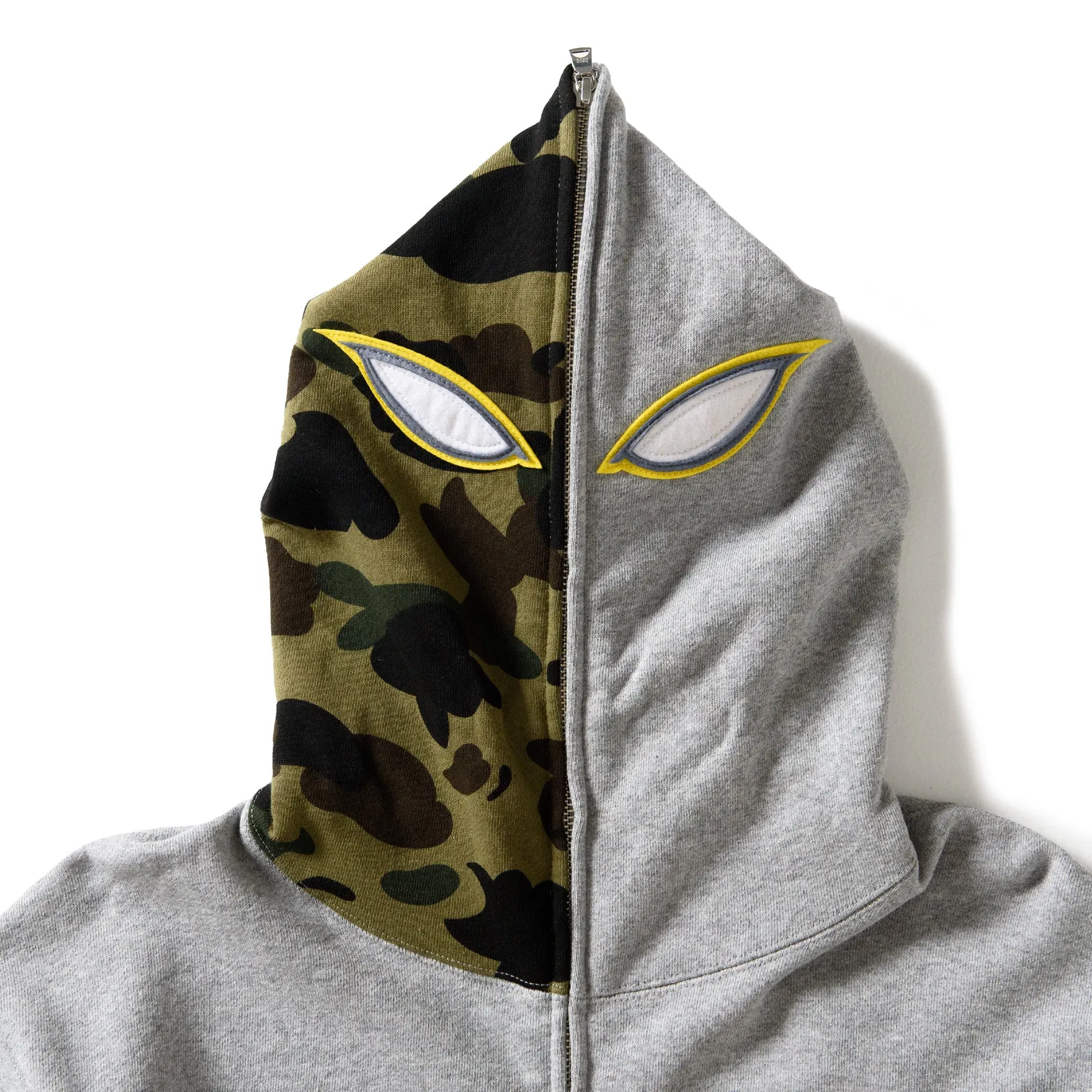 BAPE A Bathing Ape Shadow Bape Relaxed Fit Hoodie - Grey