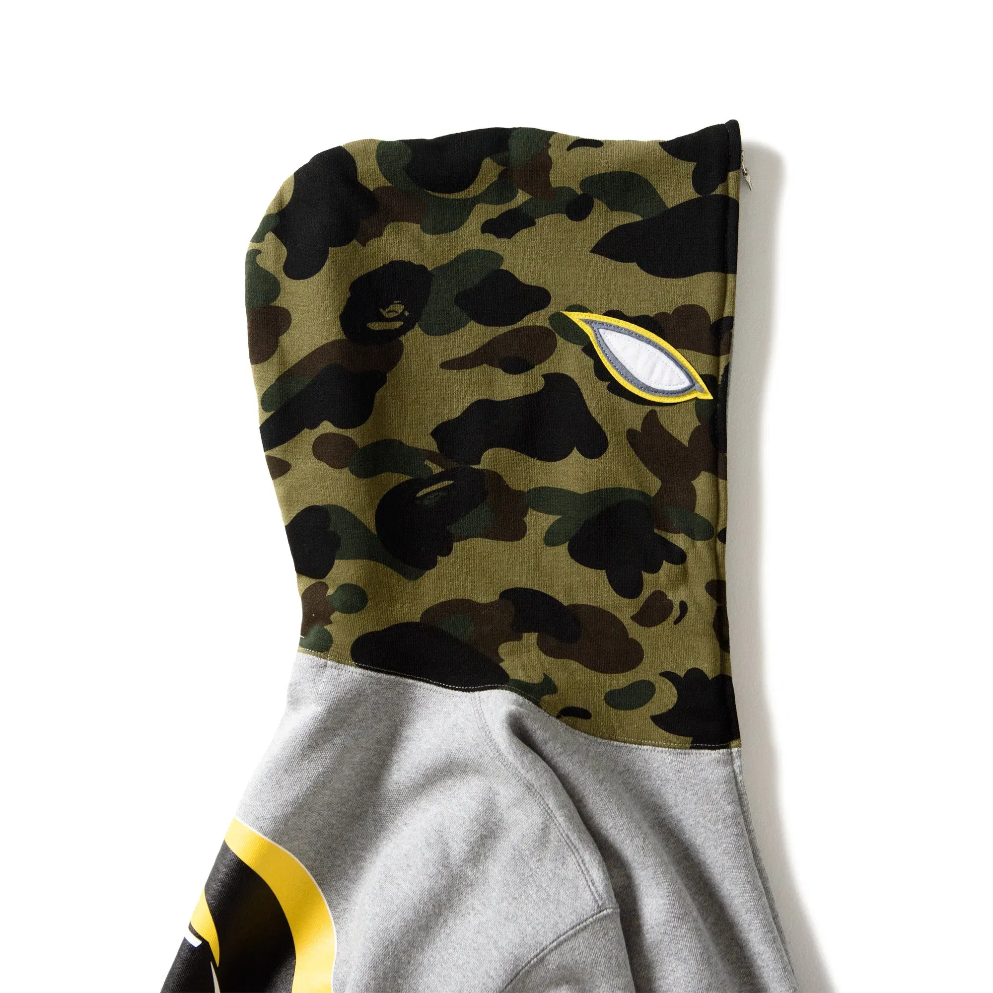 BAPE A Bathing Ape Shadow Bape Relaxed Fit Hoodie - Grey