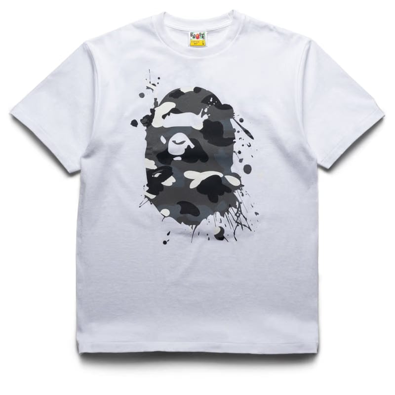 BAPE A Bathing Ape City Camo Painting Ape Head Tee - White