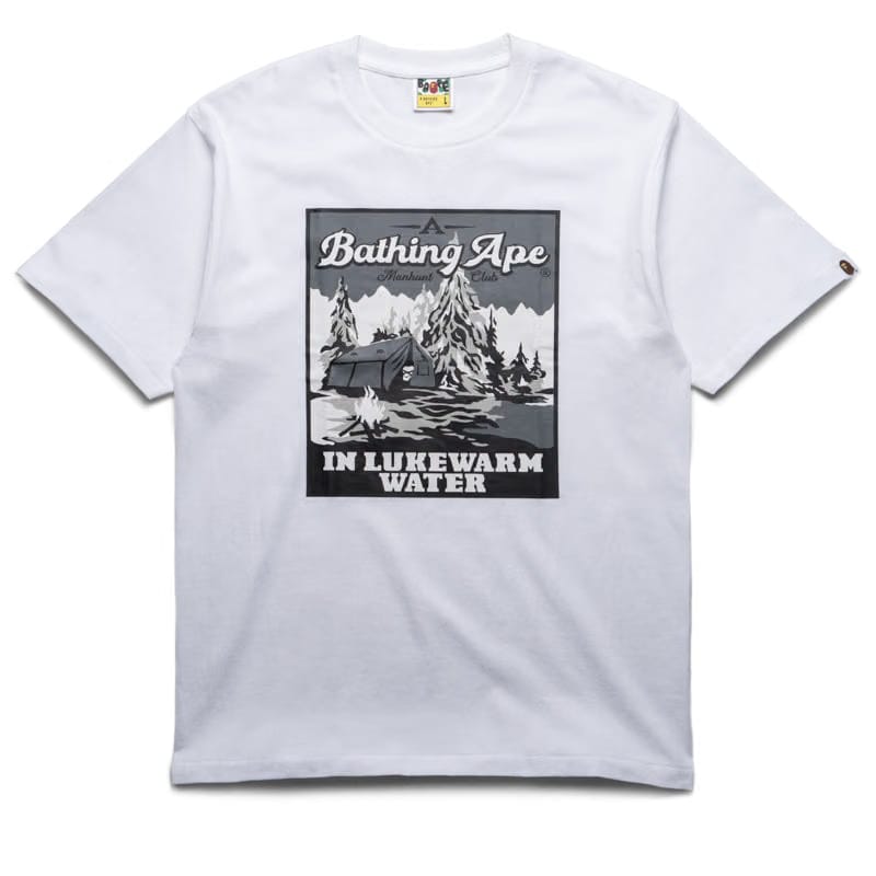 BAPE A Bathing Ape Base Camp Tee - White