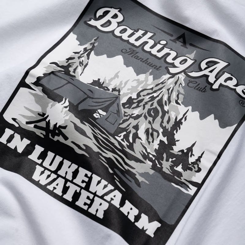 BAPE A Bathing Ape Base Camp Tee - White