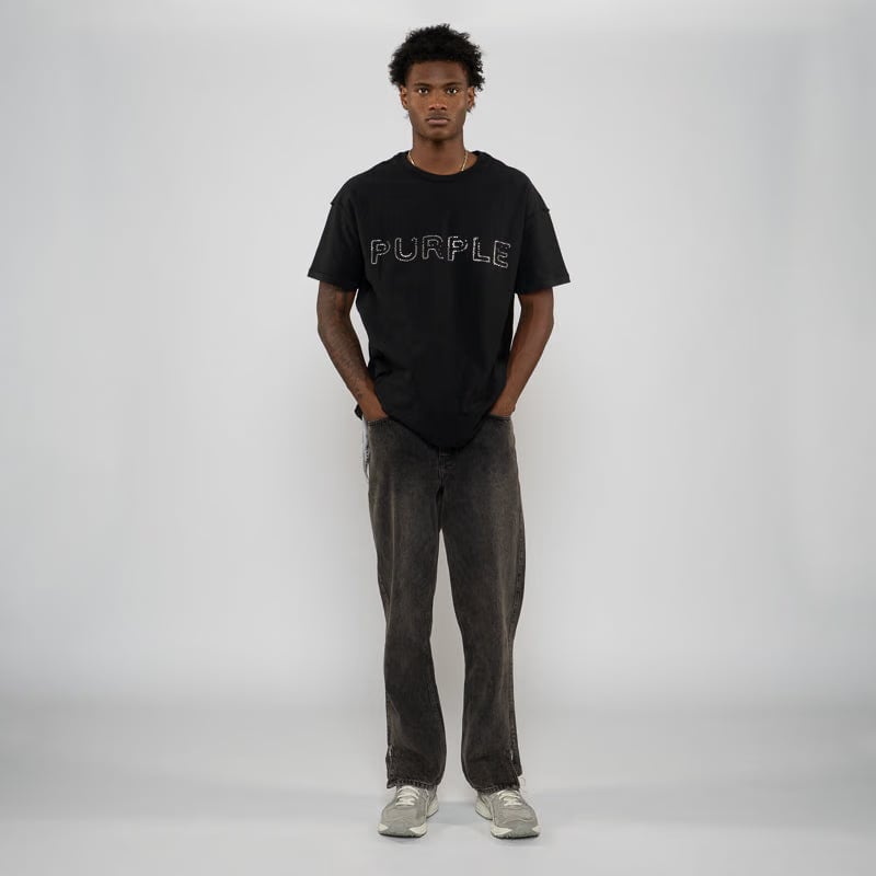 Purple Brand Studded Tee - Black