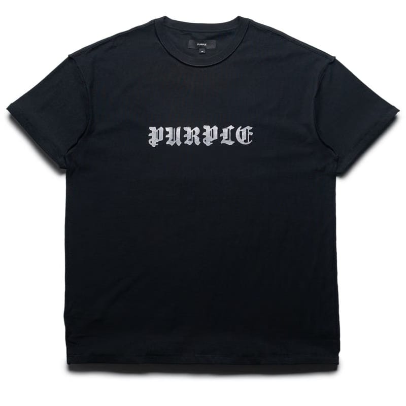 Purple Brand Taped Gothic P Tee - Black