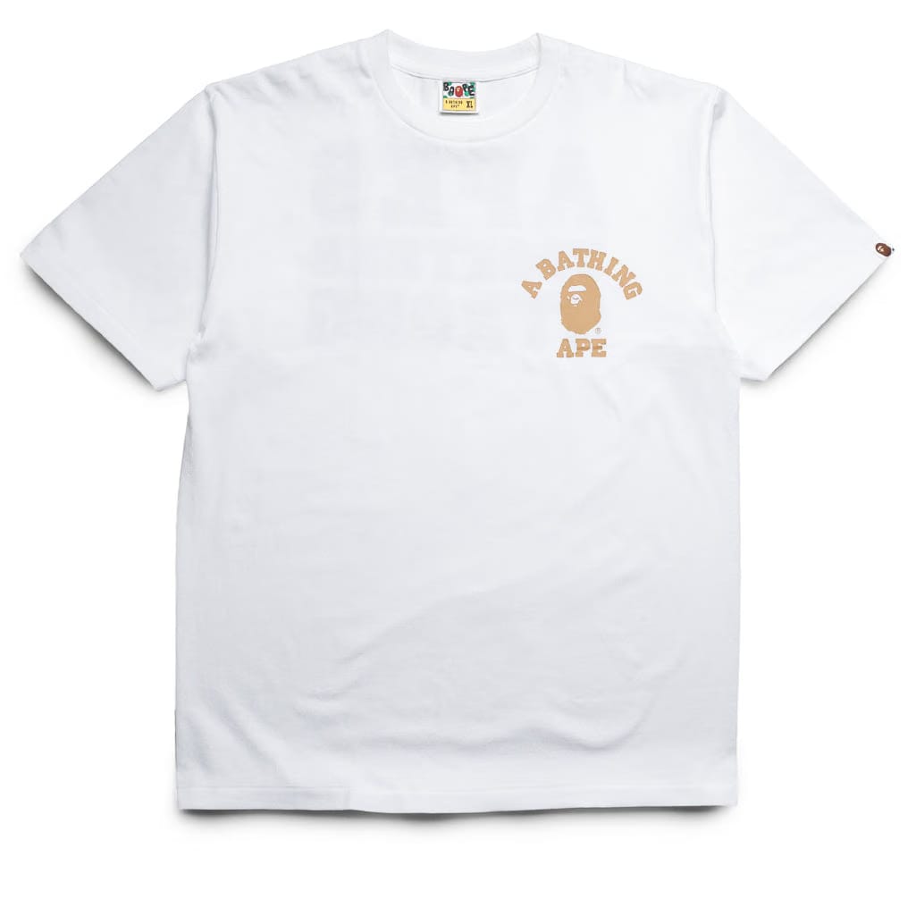 BAPE A Bathing Ape 1st Camo College ATS Tee - White/Yellow