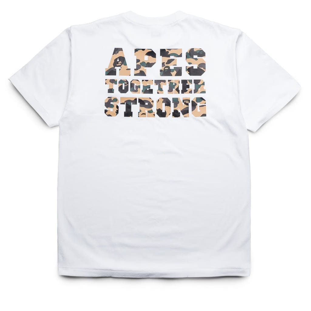 BAPE A Bathing Ape 1st Camo College ATS Tee - White/Yellow