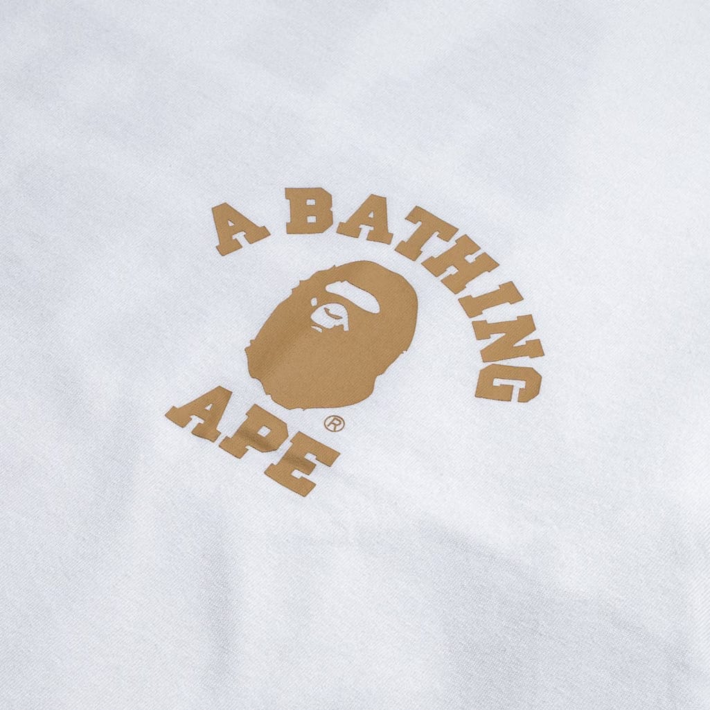 BAPE A Bathing Ape 1st Camo College ATS Tee - White/Yellow