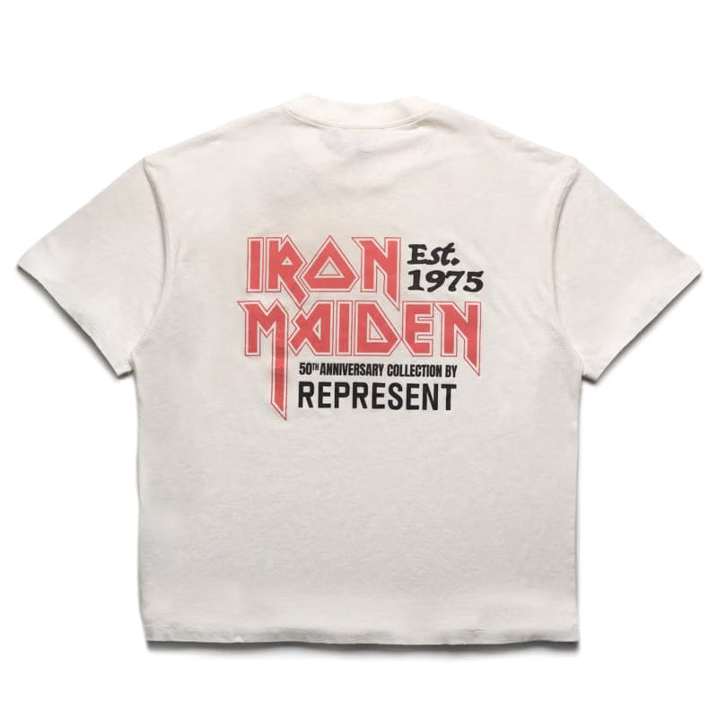 Represent Iron Maiden x Represent Anniversary Tee - Washed Ecru
