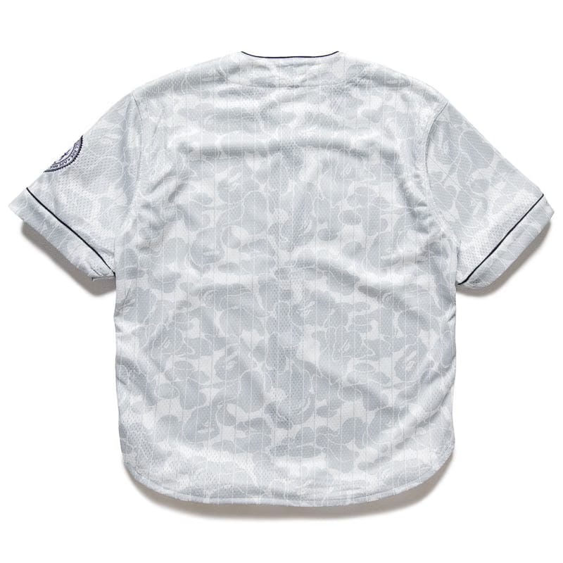 BAPE A Bathing Ape Camo Stripe Baseball Jersey - Gray