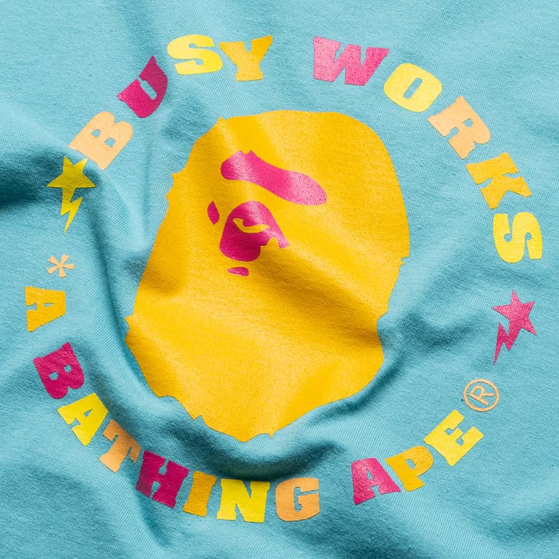 BAPE A Bathing Ape Colors Busy Works Sta Tee - Blue