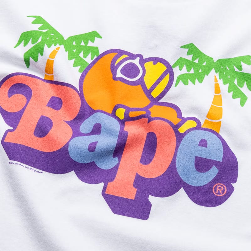 BAPE A Bathing Ape Colors Milo On Bape Summer Tee - White