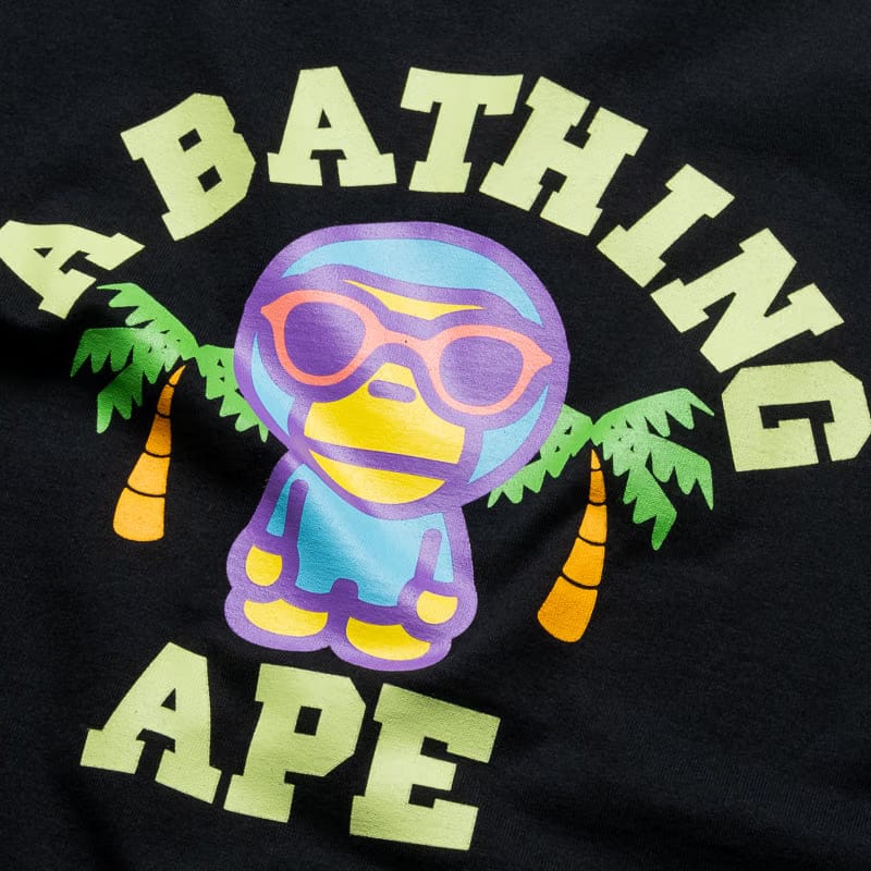 BAPE A Bathing Ape Colors Milo College Summer Tee - Black