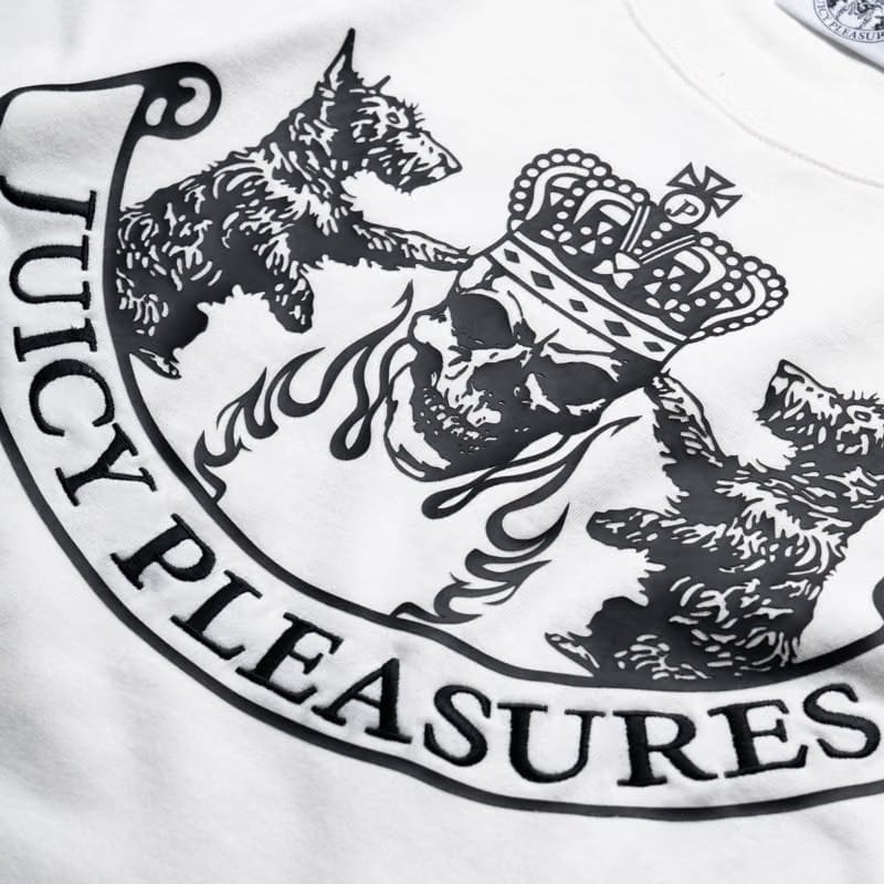 Pleasures Skull Crest Heavyweight Tee - White