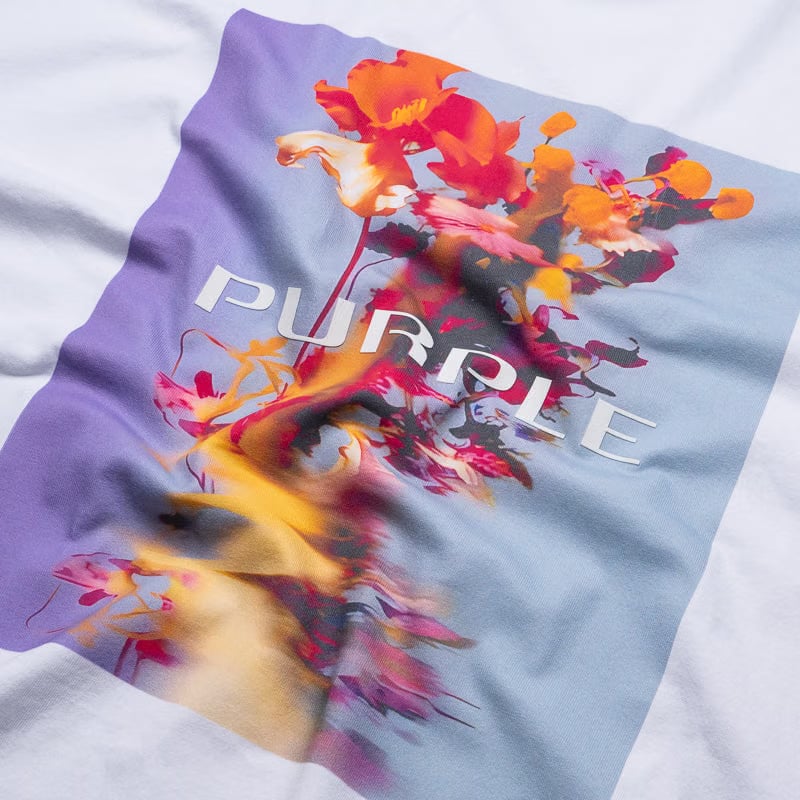 Purple Brand Smudge Tee - White