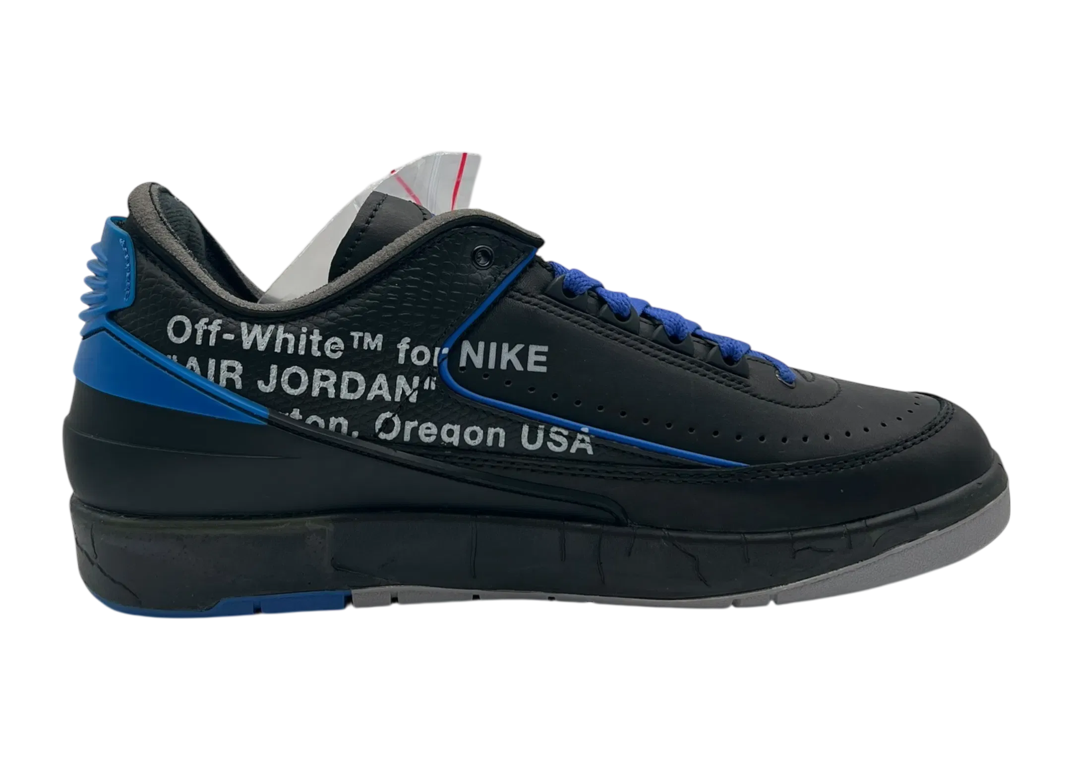 Nike Jordan 2 Low Off-White Black Blue COND NEW (NO BOX)