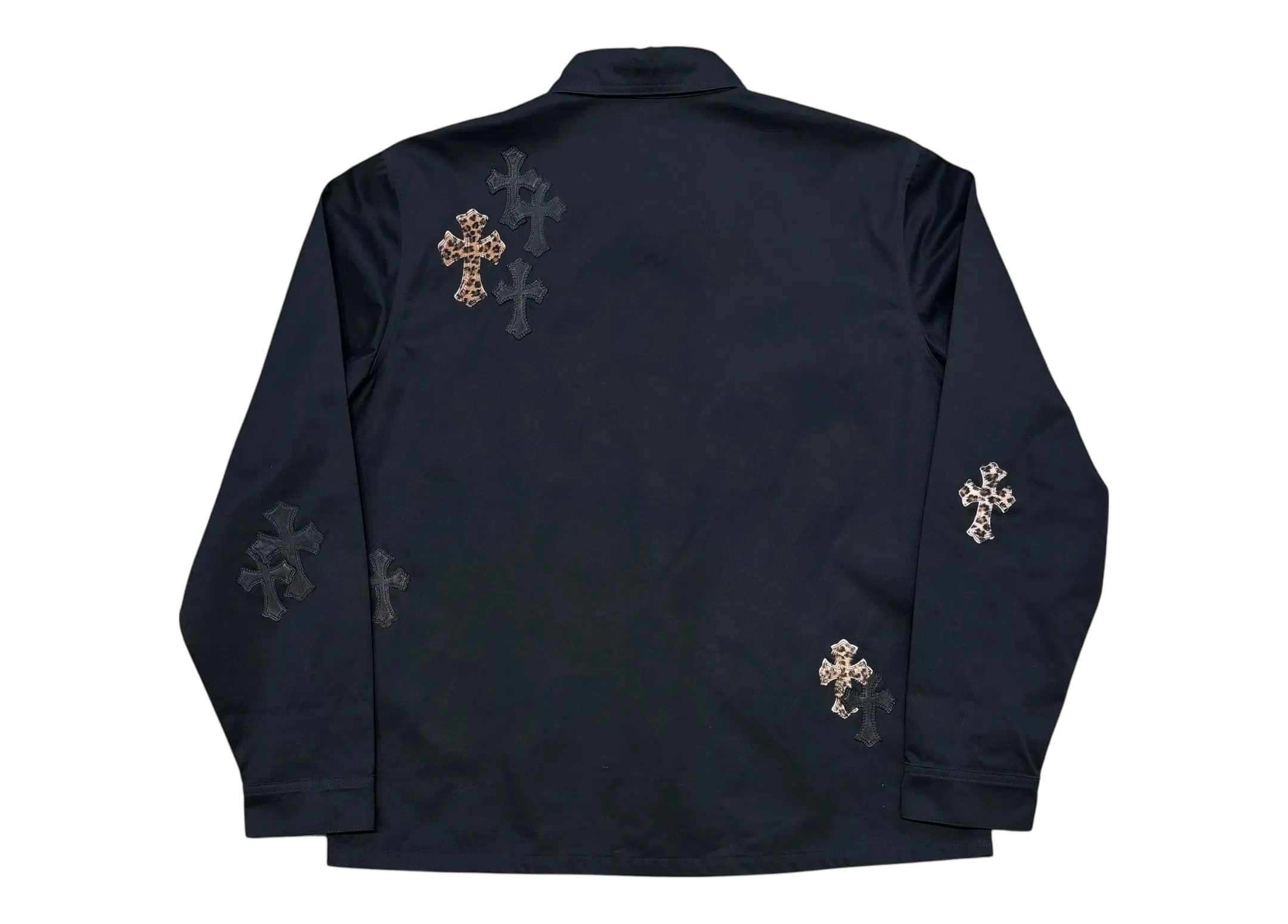 Chrome Hearts Jacket Work Dog Leopard Cross Black COND NEW