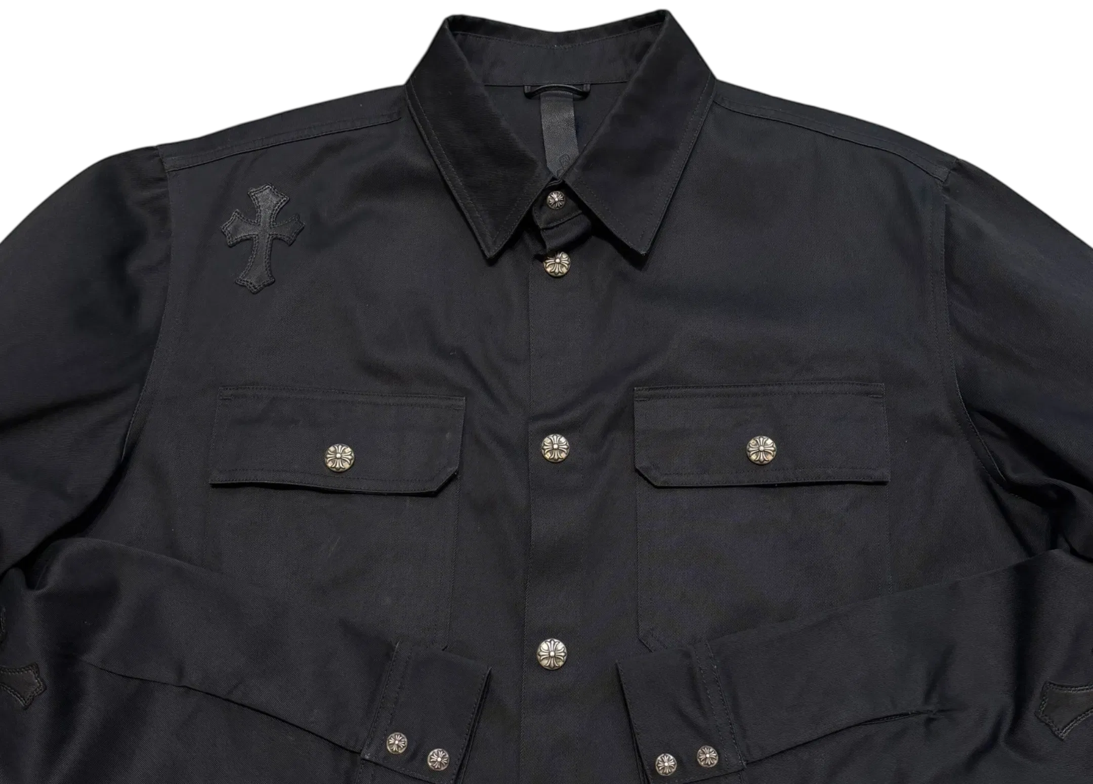 Chrome Hearts Jacket Work Dog Leopard Cross Black COND NEW