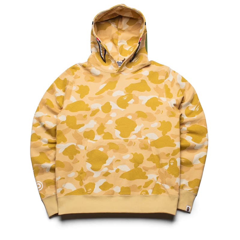 BAPE A Bathing Ape Color Camo Shark Pullover Hoodie - Yellow