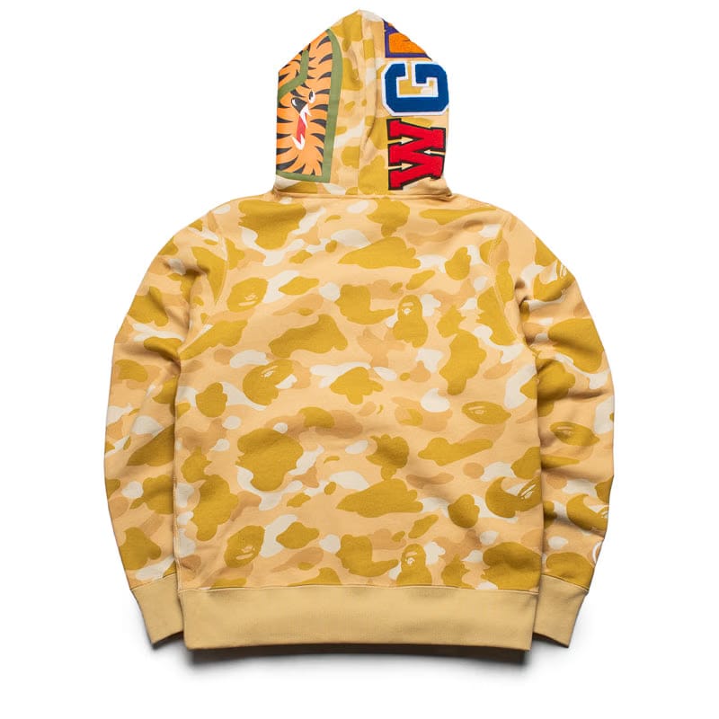 BAPE A Bathing Ape Color Camo Shark Pullover Hoodie - Yellow