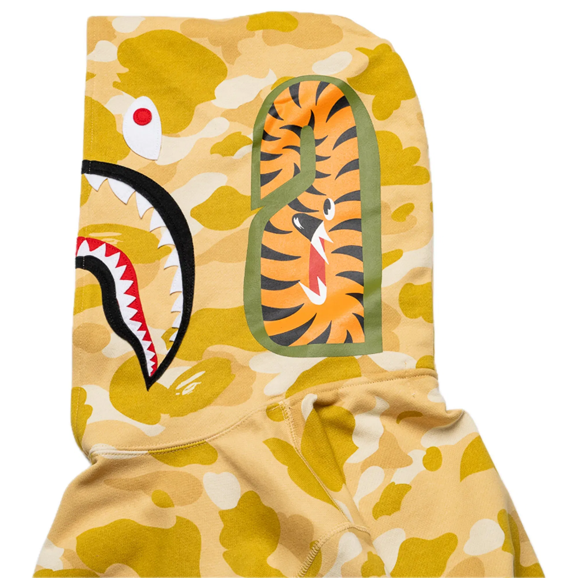 BAPE A Bathing Ape Color Camo Shark Pullover Hoodie - Yellow