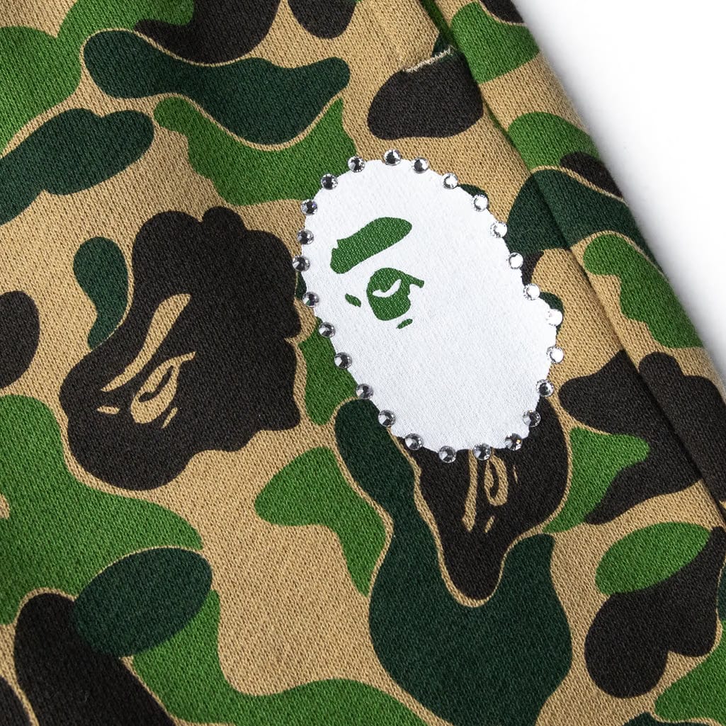 BAPE A Bathing Ape ABC Crystal Stone Sweatpants - Green