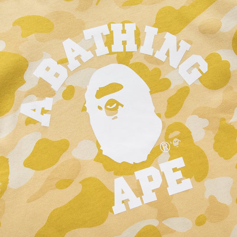 BAPE A Bathing Ape Color Camo College Tee - Yellow