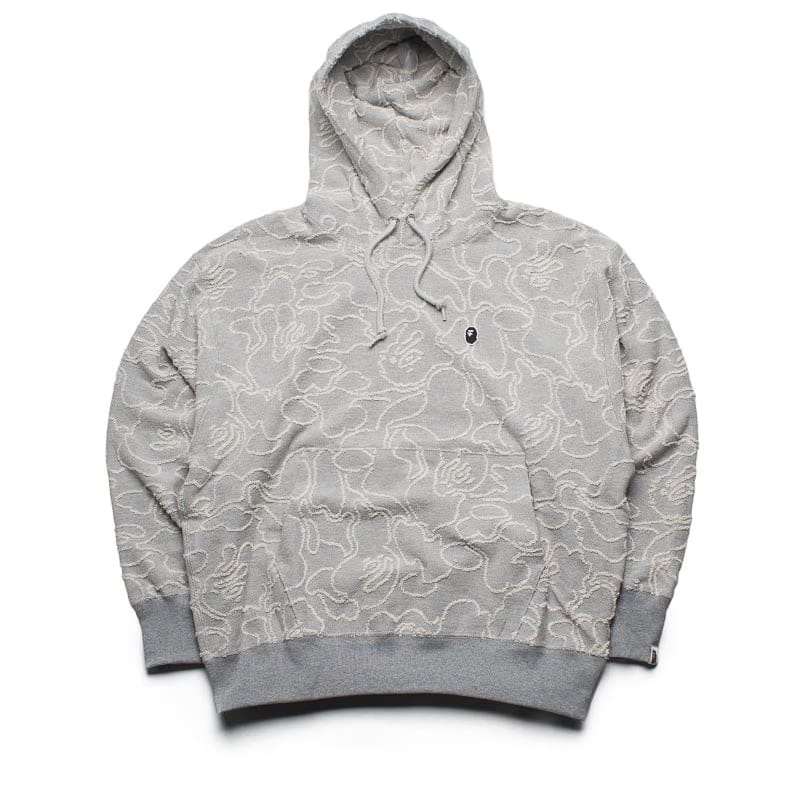 BAPE A Bathing Ape Line Camo Jacquard Pullover Hoodie - Grey