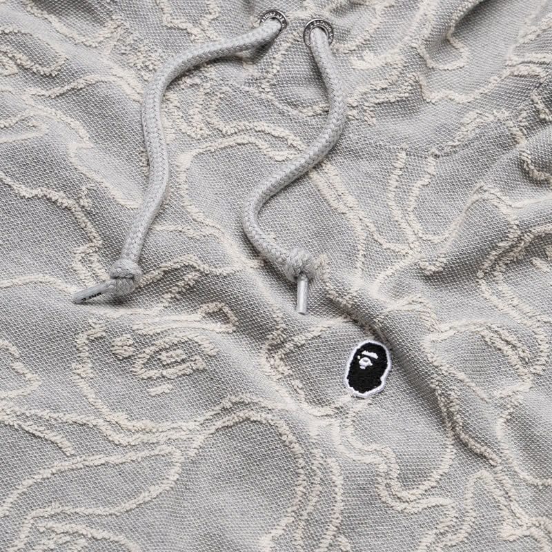 BAPE A Bathing Ape Line Camo Jacquard Pullover Hoodie - Grey
