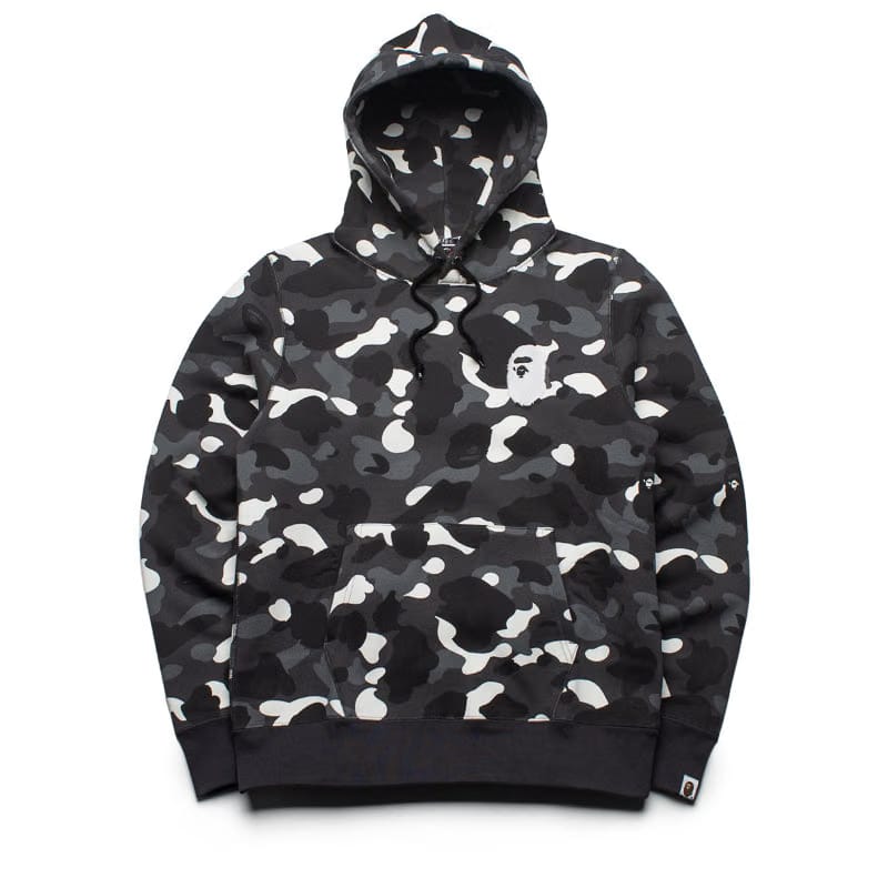 BAPE A Bathing Ape City Camo Ape Head Pullover Hoodie - Black