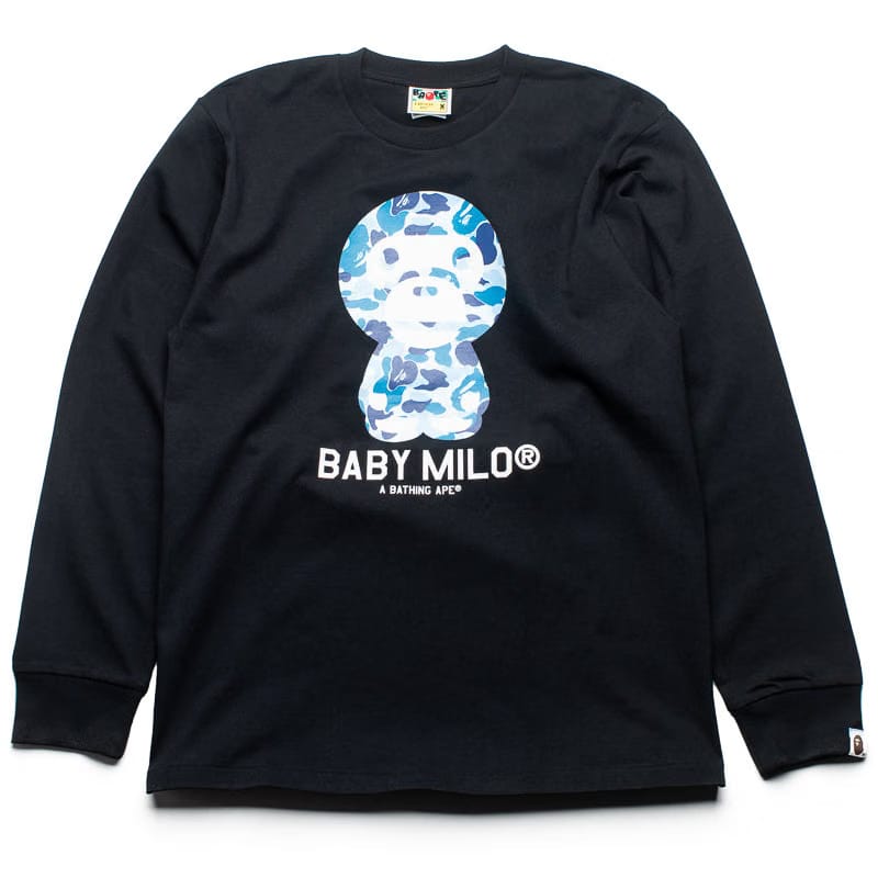 BAPE A Bathing Ape ABC Camo Baby Milo L/S Tee - Black/Blue