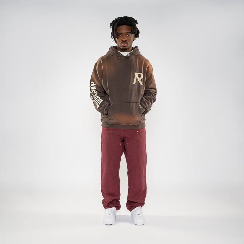 Represent Masking Tape Initial Hoodie - Cedar