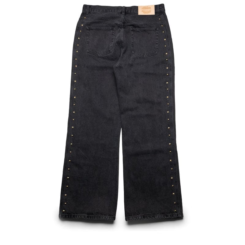 Homme Femme Studded Denim Jeans - Black Wash