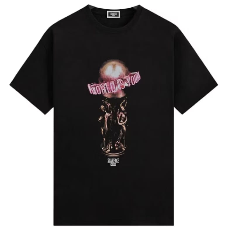 KITH X SCARFACE THE WORLD IS YOURS BLACK TEE