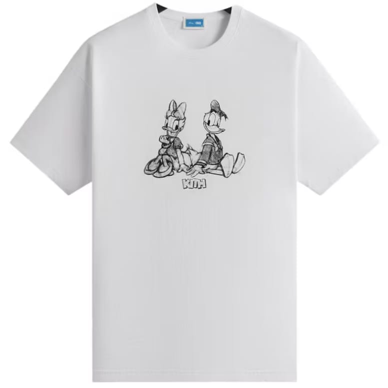 KITH X DISNEY DONALD DUCK SKETCH VINTAGE WHITE TEE