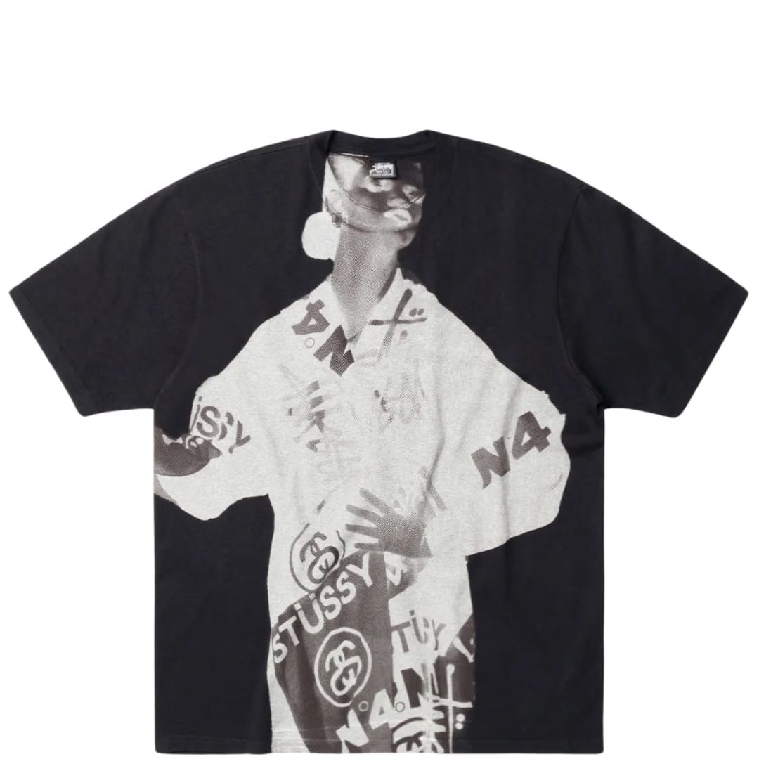 STUSSY PARIS FADED BLACK TEE