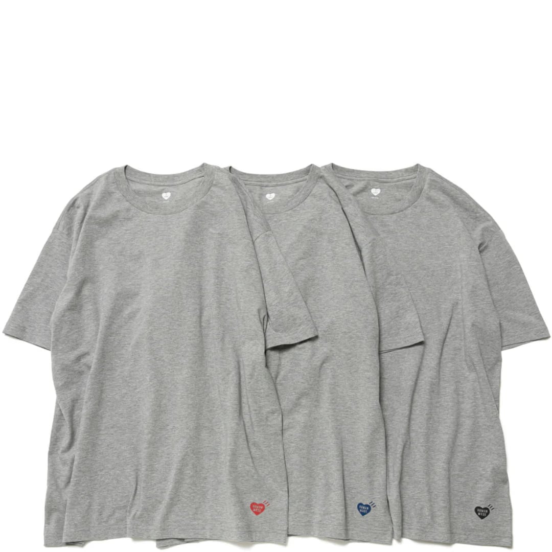 HUMAN MADE PREMIUM COTTON GREY TEE (ONE PIECE)